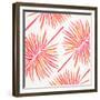 Pink FanPalm Pattern-Cat Coquillette-Framed Giclee Print