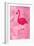 Pink Flamingo Bird Triangle Vector Poster-Moetz-Framed Art Print