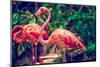 Pink Flamingo Close-Up in Singapore Zoo-Volodymyr Goinyk-Mounted Photographic Print