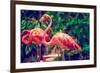 Pink Flamingo Close-Up in Singapore Zoo-Volodymyr Goinyk-Framed Photographic Print