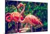 Pink Flamingo Close-Up in Singapore Zoo-Volodymyr Goinyk-Mounted Photographic Print