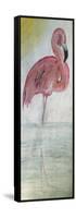 Pink Flamingo Tall-Karen Williams-Framed Stretched Canvas