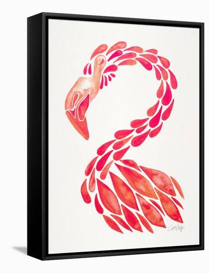 Pink Flamingo-Cat Coquillette-Framed Stretched Canvas