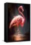 Pink Flamingo-Vivienne Dupont-Framed Stretched Canvas