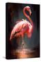 Pink Flamingo-Vivienne Dupont-Stretched Canvas