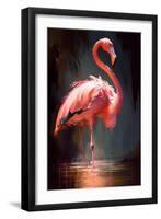 Pink Flamingo-Vivienne Dupont-Framed Art Print