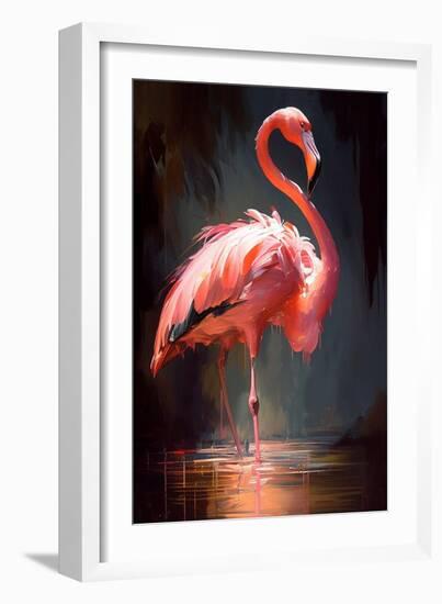 Pink Flamingo-Vivienne Dupont-Framed Art Print