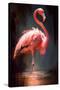 Pink Flamingo-Vivienne Dupont-Stretched Canvas