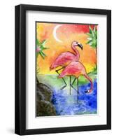 Pink Flamingos-sylvia pimental-Framed Art Print