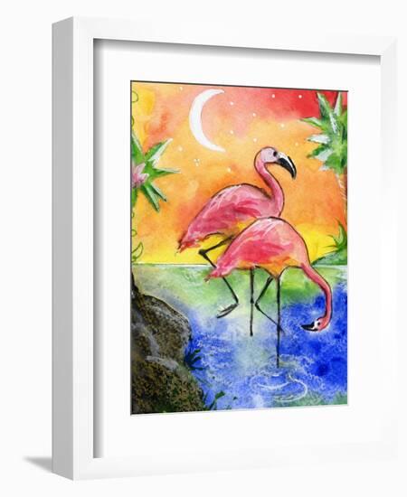 Pink Flamingos-sylvia pimental-Framed Art Print