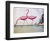 Pink Flamingos-null-Framed Premium Giclee Print