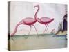 Pink Flamingos-null-Stretched Canvas