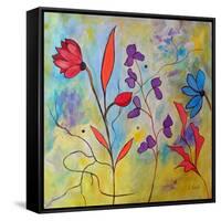 Pink Floral II-Ruth Palmer-Framed Stretched Canvas