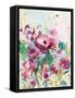 Pink Floral Melody-Jacob Q-Framed Stretched Canvas