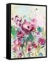 Pink Floral Melody-Jacob Q-Framed Stretched Canvas