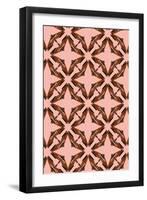 Pink Floral Moth Tiles-Belen Mena-Framed Giclee Print