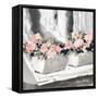 Pink Floral Window-Jane Slivka-Framed Stretched Canvas