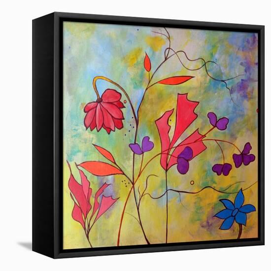 Pink Floral-Ruth Palmer-Framed Stretched Canvas