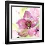 Pink Flower in the Snow-Dawn Derman-Framed Art Print