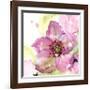 Pink Flower in the Snow-Dawn Derman-Framed Art Print