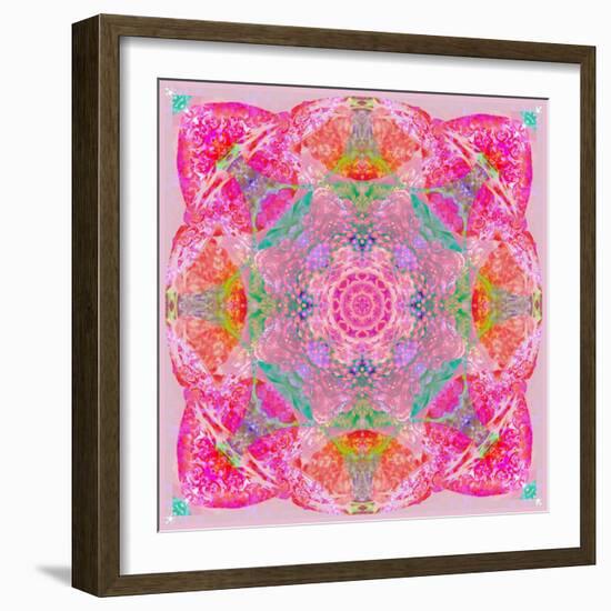 Pink Flower Mandala-Alaya Gadeh-Framed Photographic Print