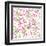 Pink Flower on White Background. Seamless Pattern-paprika-Framed Art Print