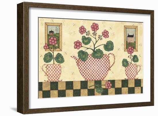 Pink Flower Pots-Robin Betterley-Framed Giclee Print