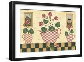 Pink Flower Pots-Robin Betterley-Framed Giclee Print