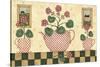 Pink Flower Pots-Robin Betterley-Stretched Canvas
