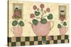 Pink Flower Pots-Robin Betterley-Stretched Canvas