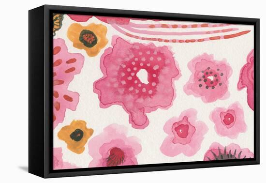 Pink Flower Power-Melissa Averinos-Framed Stretched Canvas