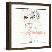 Pink Flower-Manuel Rebollo-Framed Art Print