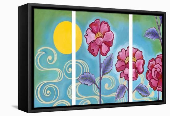 Pink Flower-Carla Bank-Framed Stretched Canvas