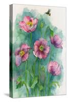 Pink Flowers and a Bee-ZPR Int’L-Stretched Canvas