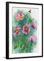 Pink Flowers and a Bee-ZPR Int’L-Framed Giclee Print