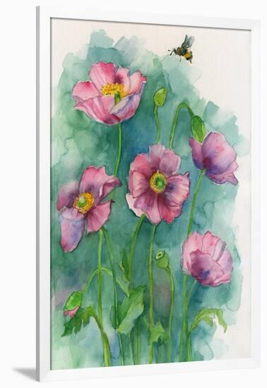 Pink Flowers and a Bee-ZPR Int’L-Framed Giclee Print