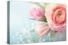 Pink Flowers in a Vase-egal-Stretched Canvas