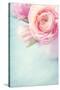 Pink Flowers in a Vase-egal-Stretched Canvas