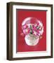 Pink Flowers On Red-Amelie Vuillon-Framed Art Print