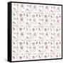 Pink Flowers Pattern-Wendy Edelson-Framed Stretched Canvas