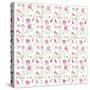 Pink Flowers Pattern-Wendy Edelson-Stretched Canvas