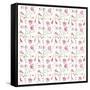 Pink Flowers Pattern-Wendy Edelson-Framed Stretched Canvas