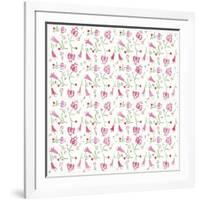 Pink Flowers Pattern-Wendy Edelson-Framed Giclee Print