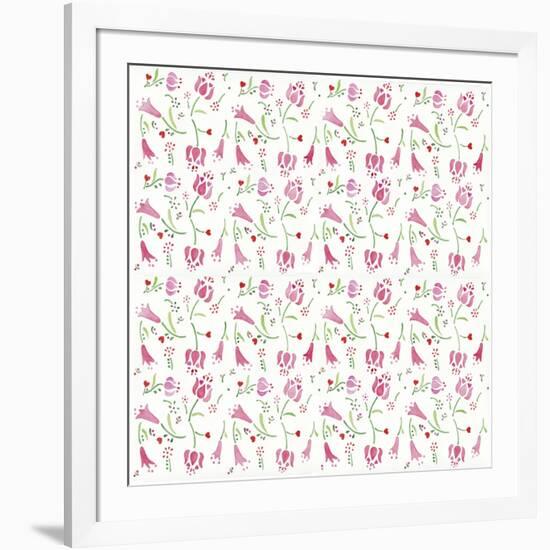 Pink Flowers Pattern-Wendy Edelson-Framed Giclee Print