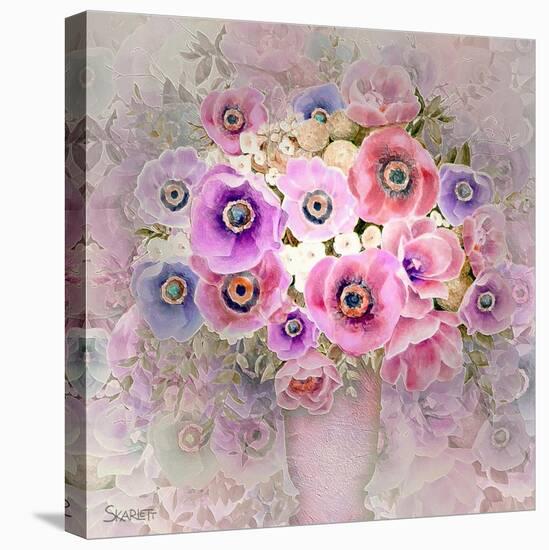 Pink Flowers-Skarlett-Stretched Canvas