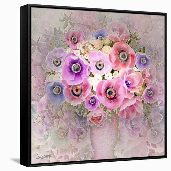 Pink Flowers-Skarlett-Framed Stretched Canvas