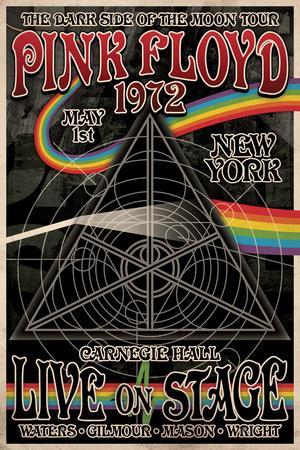 Rock Band Pink Floyd 1972 Concert Poster 