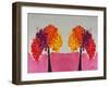 Pink Folksy Trees-Ruth Palmer-Framed Art Print