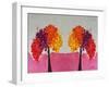 Pink Folksy Trees-Ruth Palmer-Framed Art Print