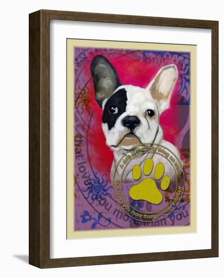 Pink French Bulldog-Cathy Cute-Framed Giclee Print